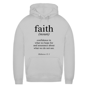 Damen Hoodie faith hebrews 11:1