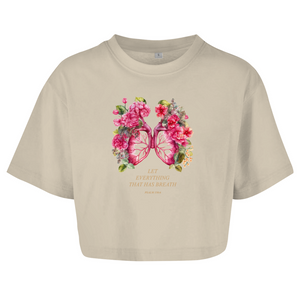 Damen Oversize Crop Top let everything that has breath psalm 150:6