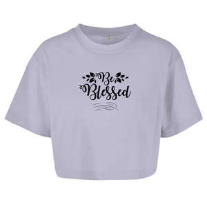 Damen Oversize Crop Top hug your haters matthew 5:44