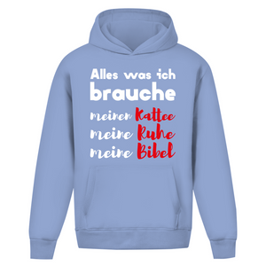 Oversize Hoodie Ohne Kordel alles was ich brauche