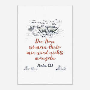 Der Herr ist mein Hirte Psalm 23.1 Leinwandbild