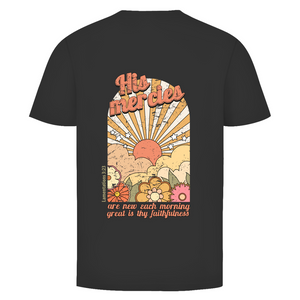 Herren T-Shirt great is thy faithfulness lamentations 3:23