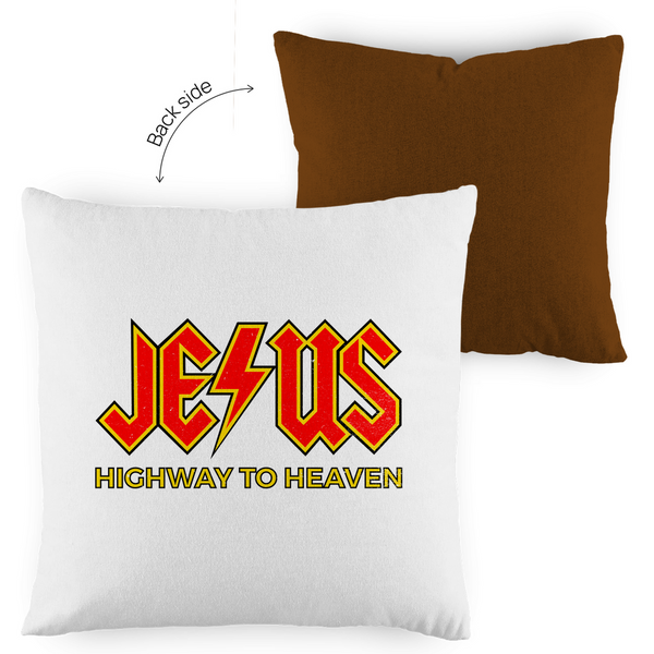 Kopfkissen zweifarbig jesus highway to heaven