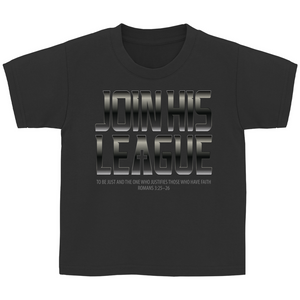 Kinder T-Shirt Join his league romans 3:25-26