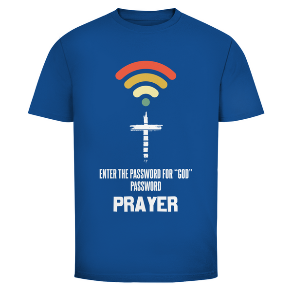 Herren T-Shirt enter the password for god