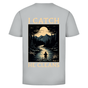 Herren T-Shirt i catch he cleans mark 1:17