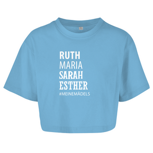 Damen Oversize Crop Top ruth maria sarah esther