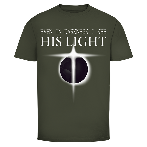 Herren T-Shirt even in darkness i see his light