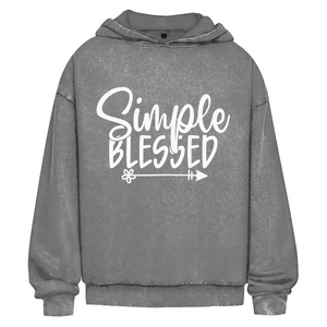 Oversize Washed Hoodie simple blessed