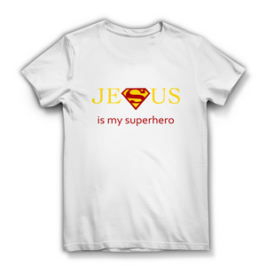 Damen Bio T-Shirt jesus is my superhero