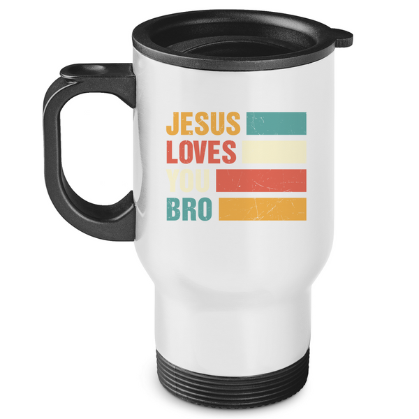 Edelstahl-Thermobecher jesus loves you bro