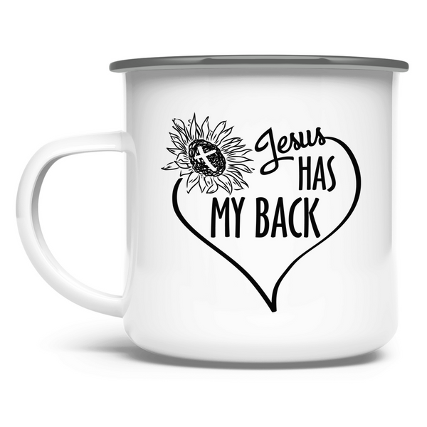 Emaille Tasse jesus has my back