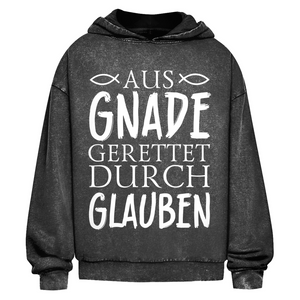 Oversize Washed Hoodie aus gnade gerettet