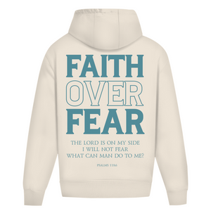 Oversize Hoodie Ohne Kordel faith over fear psalm 118:6