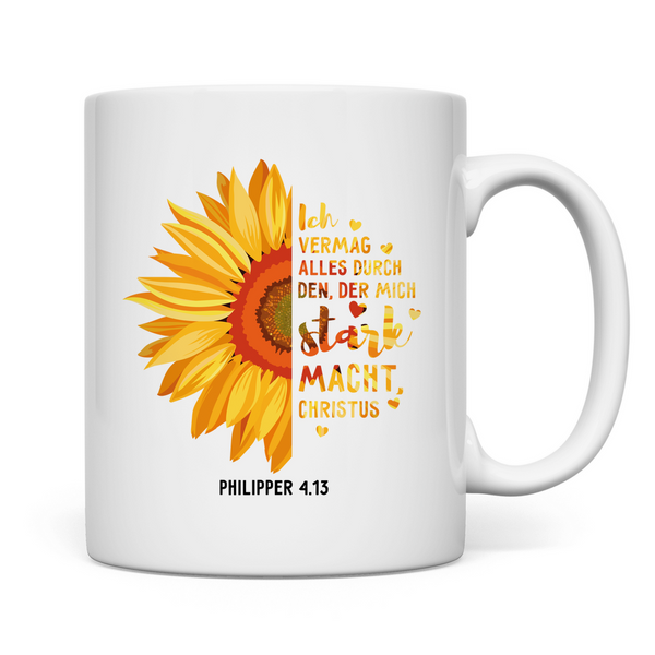 Tasse sonnenblume ich vermag alles