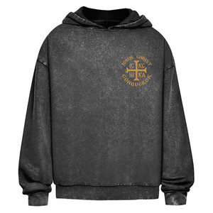 Oversize Washed Hoodie ICXC NIKA orthodox griechisch
