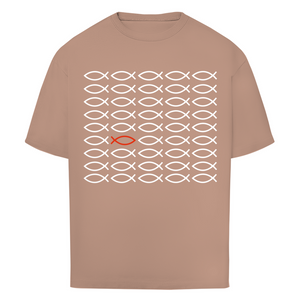 Oversize T-Shirt fisch symbol ICHTHYS