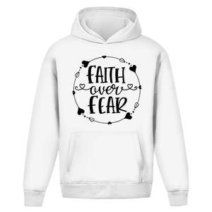 Oversize Hoodie Ohne Kordel faith over fear