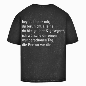 Oversize Washed T-Shirt hey du hinter mir