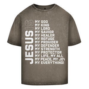 Oversize Washed T-Shirt jesus is my god
