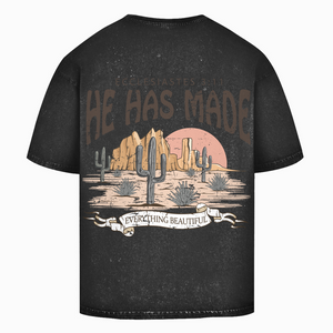 Oversize Washed T-Shirt everything beautiful ecclesiastes 3:11