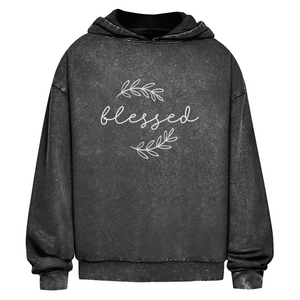 Oversize Washed Hoodie blessed
