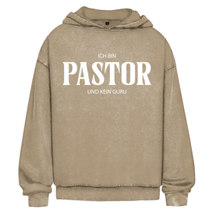 Oversize Washed Hoodie ich bin pastor