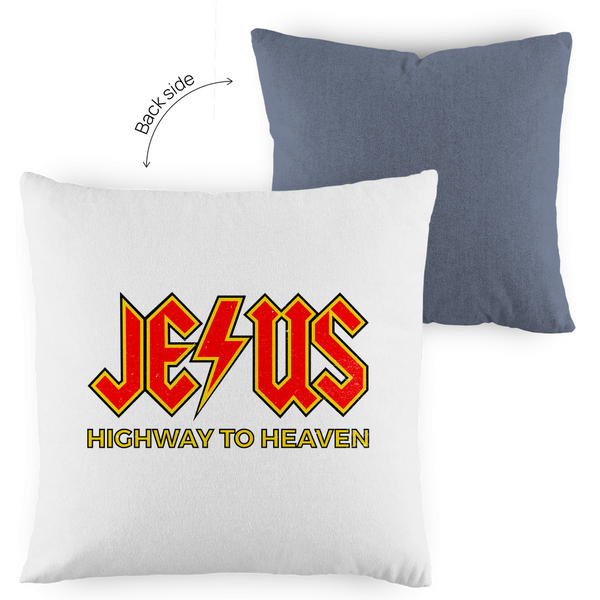 Kopfkissen zweifarbig jesus highway to heaven