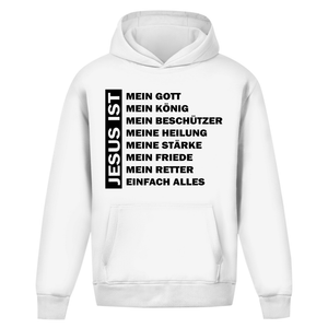 Oversize Hoodie Ohne Kordel jesus ist mein gott