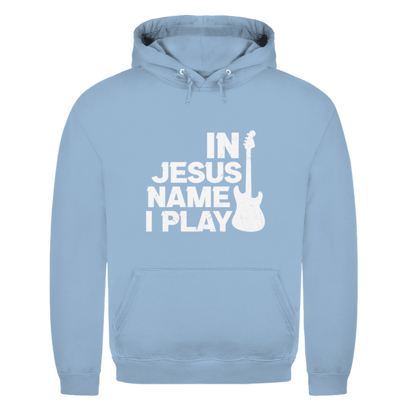 Herren Hoodie in jesus name i play guitarist