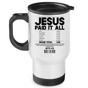 Edelstahl-Thermobecher jesus paid it all