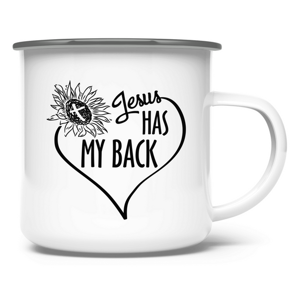 Emaille Tasse jesus has my back