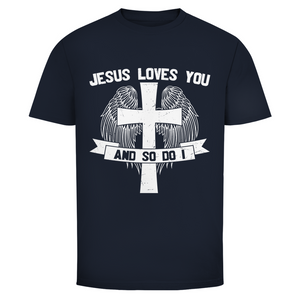 Herren T-Shirt jesus loves you and so do i