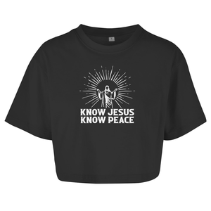Damen Oversize Crop Top a little more like jesus
