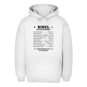 Unisex Oversize Hoodie bibel notfallnummern