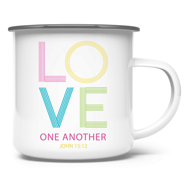 Emaille Tasse love one another