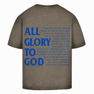 Oversize Washed T-Shirt all glory to god