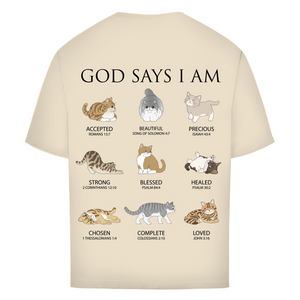 Oversize T-Shirt god says i am accepted romans 15:7
