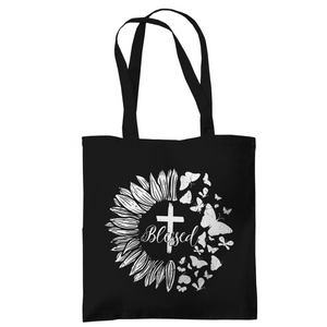 Tragetasche blessed sonneblume schmetterling