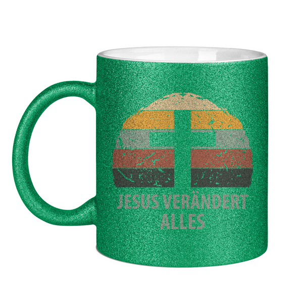 Glitzertasse jesus verändert alles