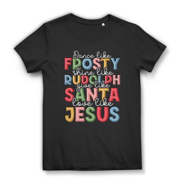 Damen Bio T-Shirt give like santa love like jesus