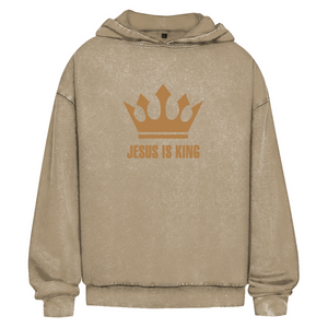 Oversize Washed Hoodie jesus is king krone