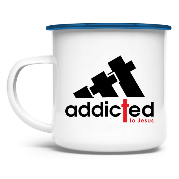 Emaille Tasse addicted to Jesus