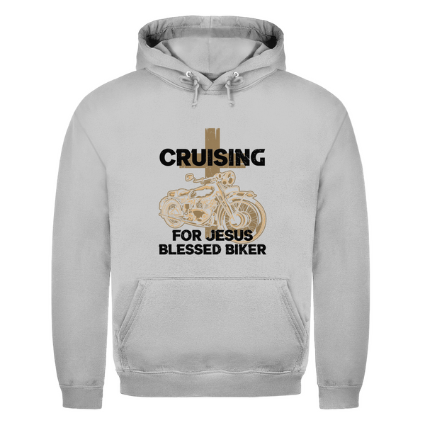 Herren Hoodie cruising for jesus blessed biker