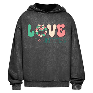 Oversize Washed Hoodie love like jesus