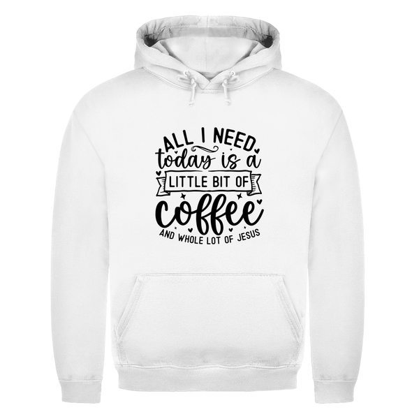 Herren Hoodie little bit of coffee and whole lot of jesus