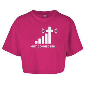 Damen Oversize Crop Top get connected