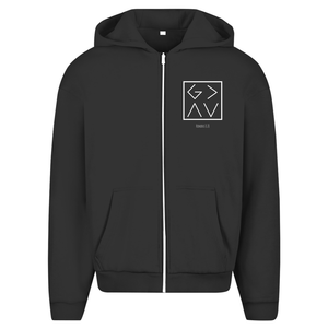 Oversize Zipper Hoodie god is greater romans 8:28