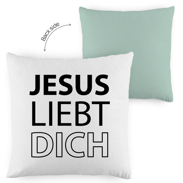 Kopfkissen zweifarbig jesus liebt dich