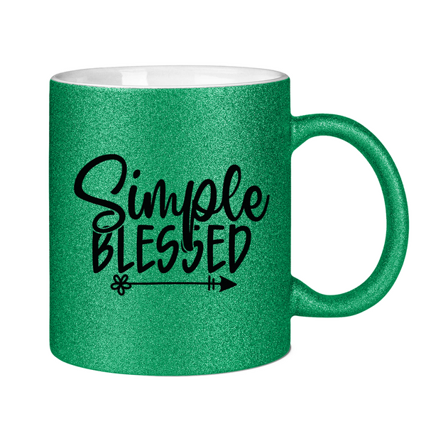 Glitzertasse simple blessed